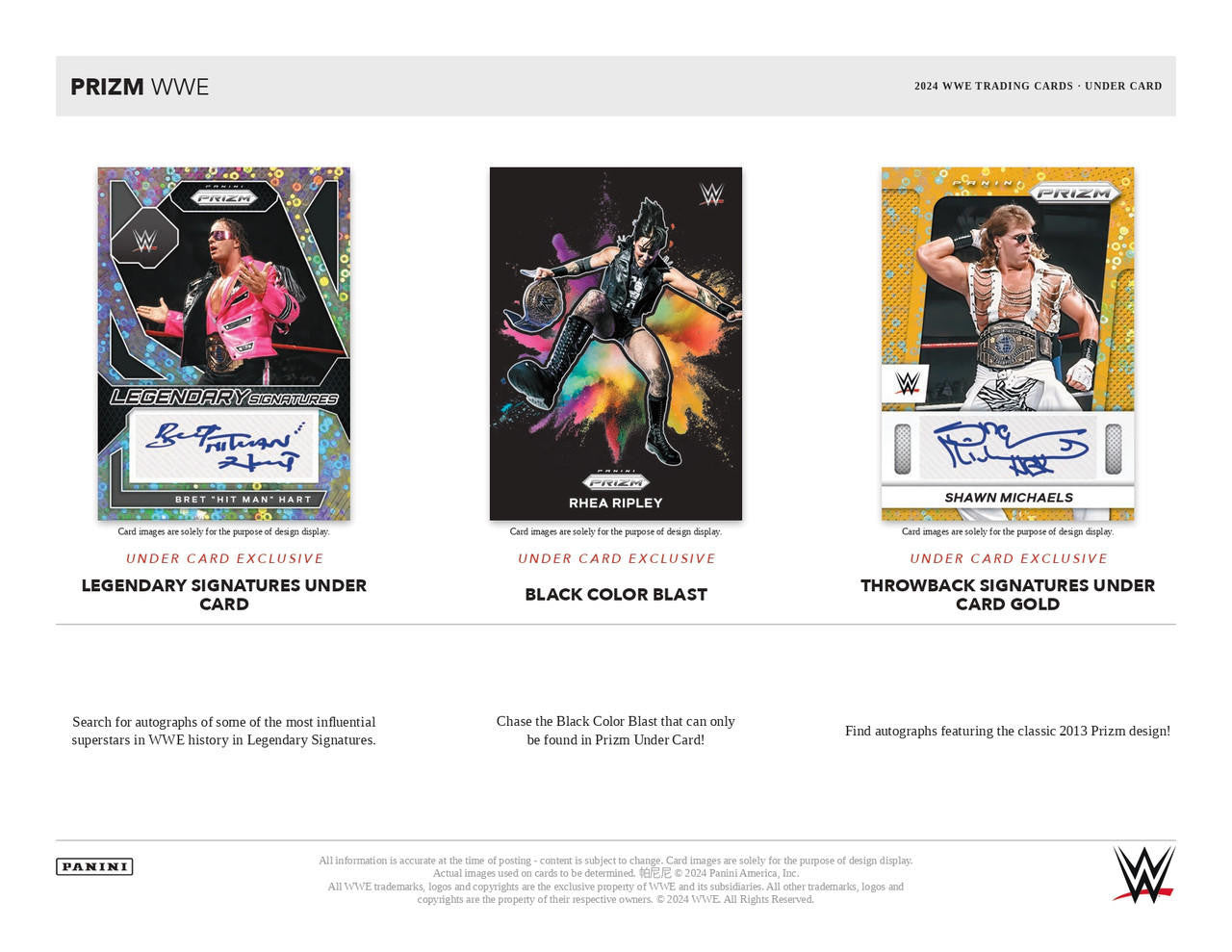 2024 Panini Prizm WWE Wrestling Under Card Box