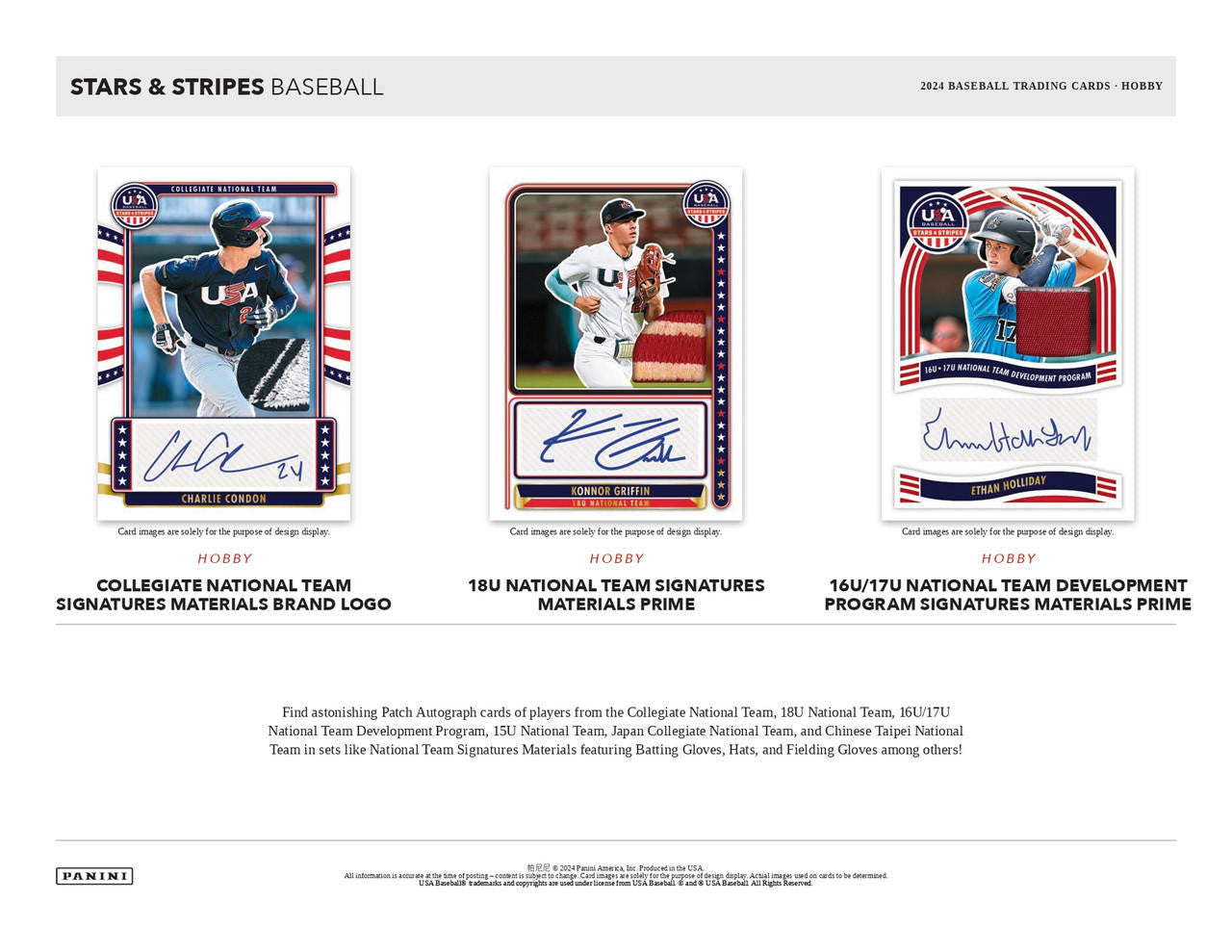 2024 Panini USA Stars & Stripes Baseball Hobby Box