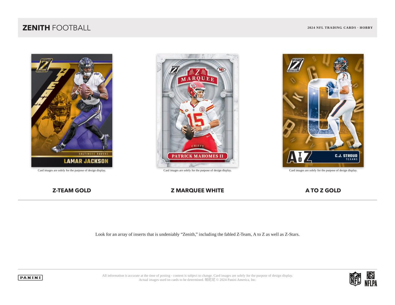 2024 Panini Zenith Football Hobby Box