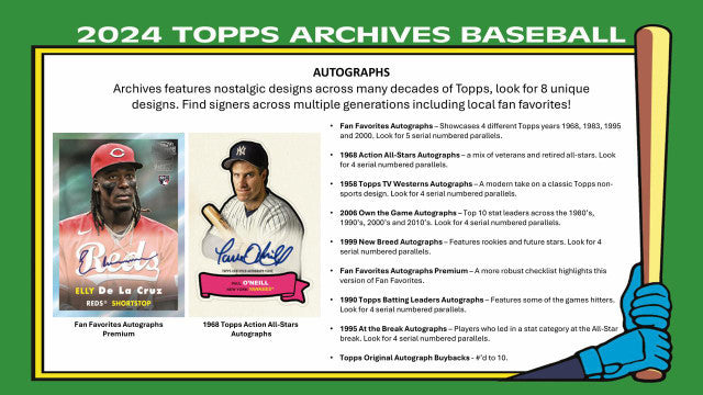 2024 Topps Archives Baseball Collector Hobby Box