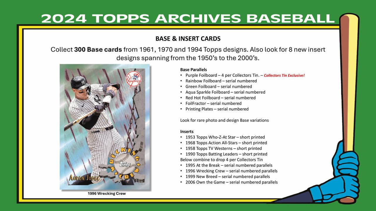2024 Topps Archives Baseball Collector Hobby Box