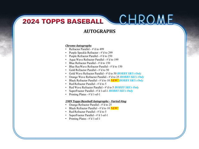2024 Topps Chrome Baseball Jumbo Hobby Box