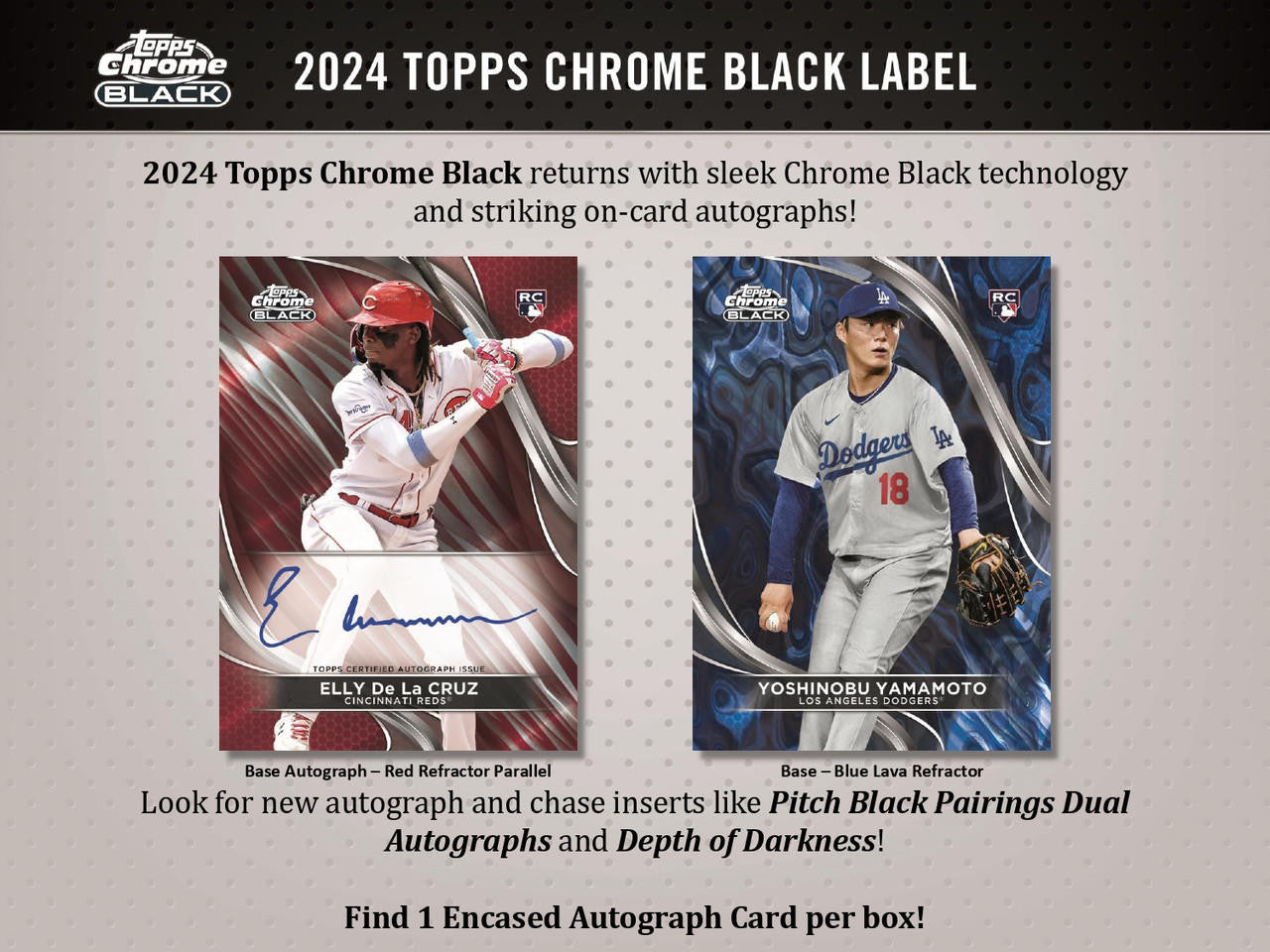 2024 Topps Chrome Black Baseball Hobby Case (12)