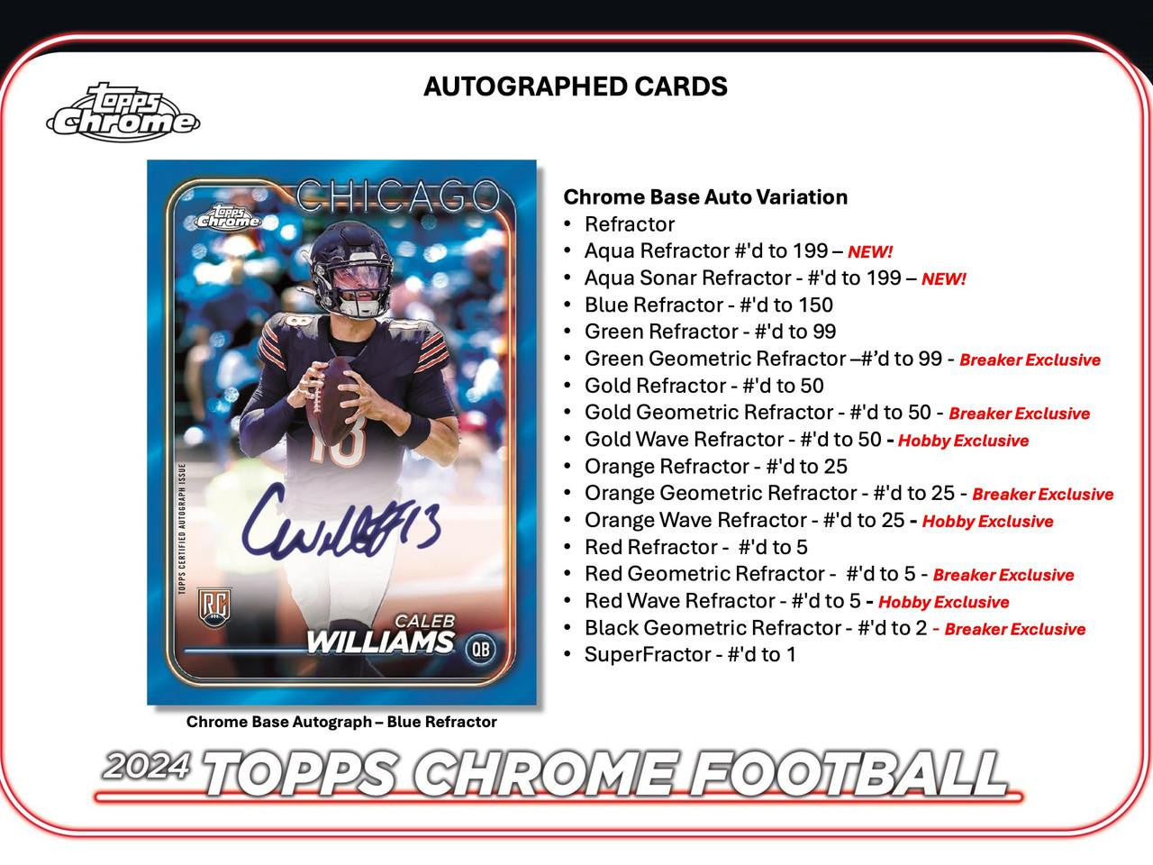 2024 Topps Chrome Football Hobby Box