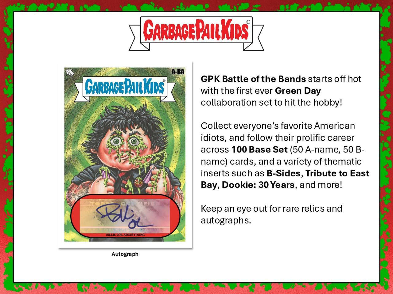 2024 Topps Garbage Pail Kids Battle Of The Bands: Green Day Hobby Box