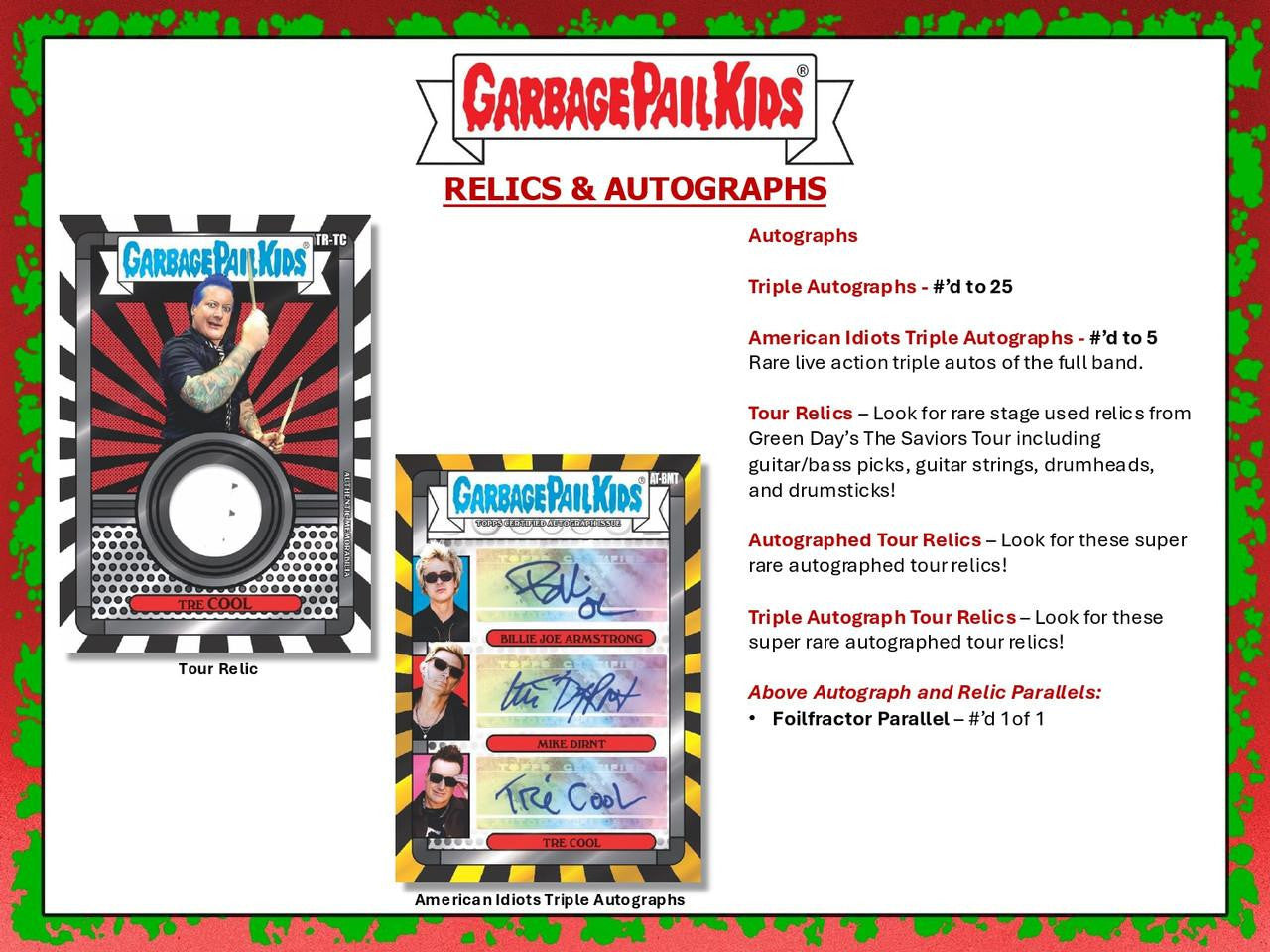 2024 Topps Garbage Pail Kids Battle Of The Bands: Green Day Hobby Box