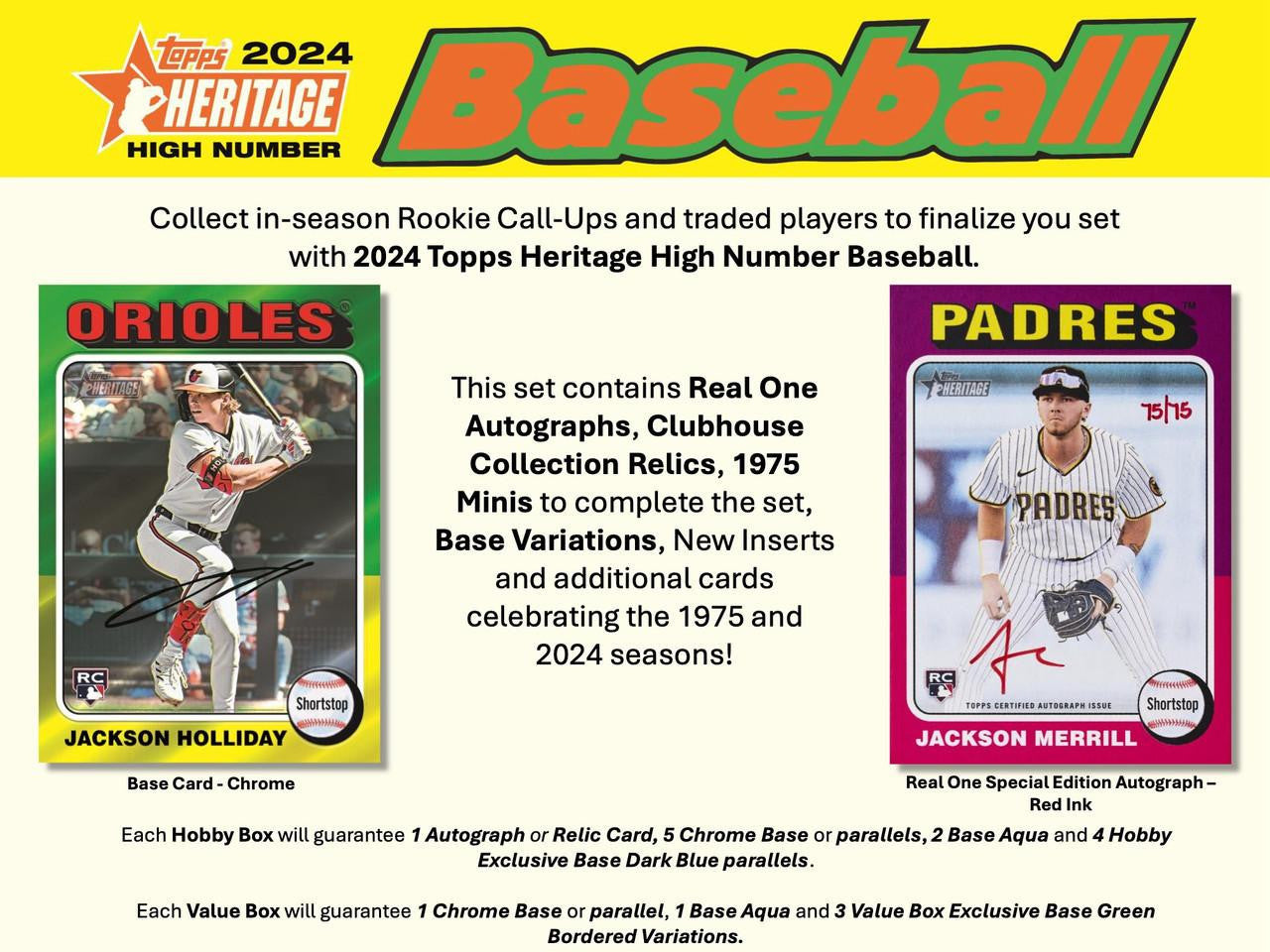 2024 Topps Heritage High Number Baseball Hobby Box