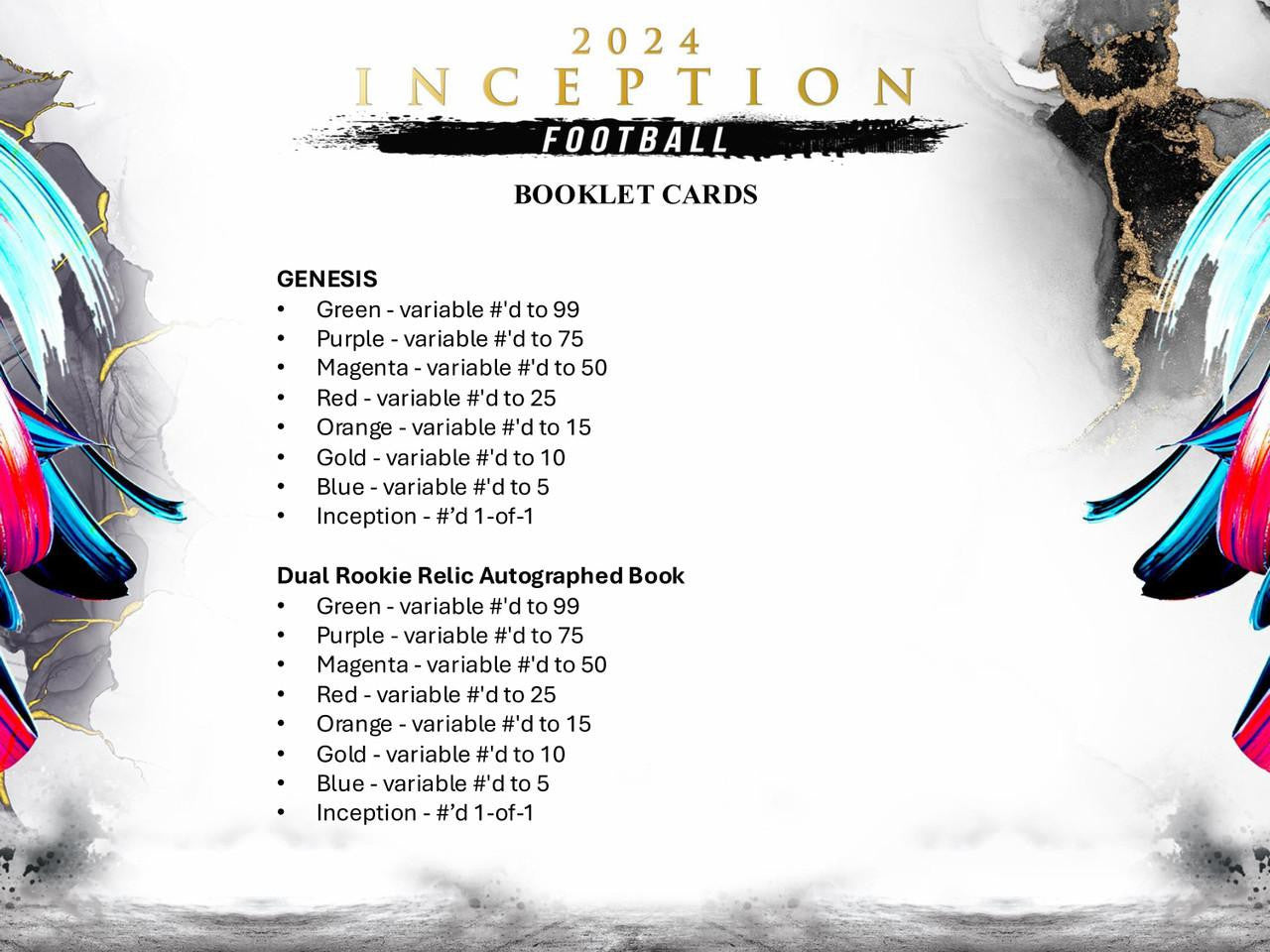 2024 Topps Inception Football Hobby Box