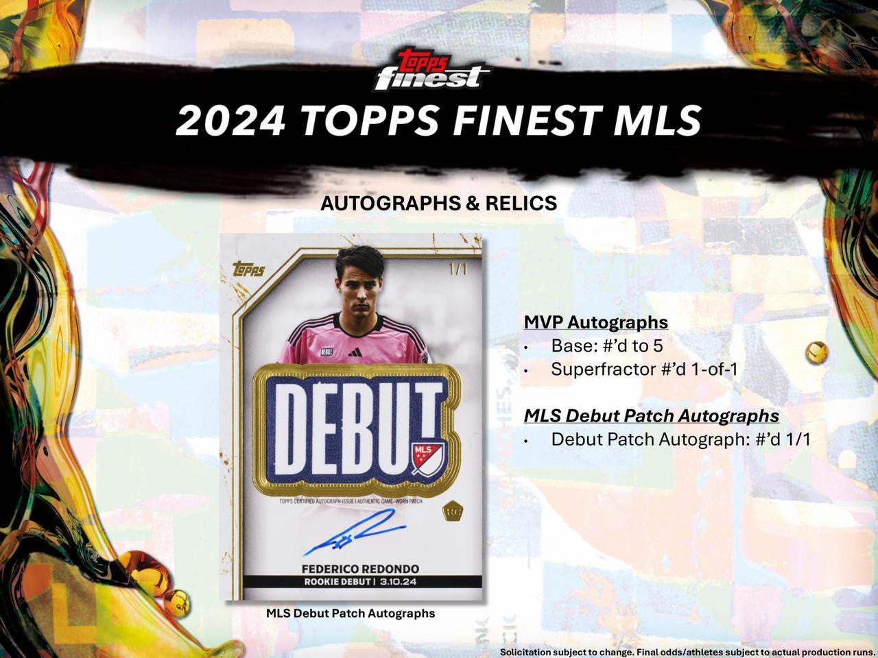 2024 Topps Finest MLS Hobby Box