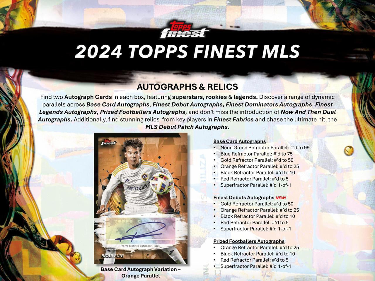 2024 Topps Finest MLS Hobby Box