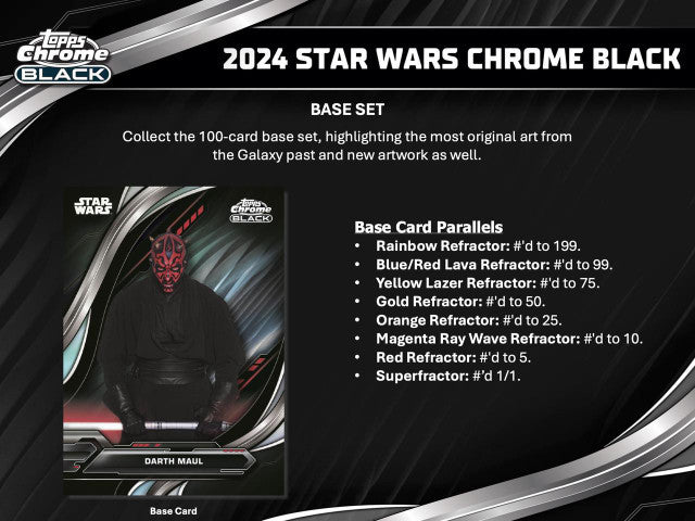 2024 Topps Star Wars Chrome Black Hobby Box