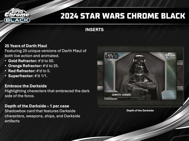 2024 Topps Star Wars Chrome Black Hobby Box
