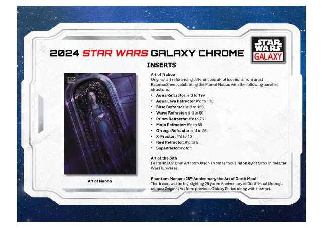 2024 Topps Star Wars Chrome Galaxy Hobby Box