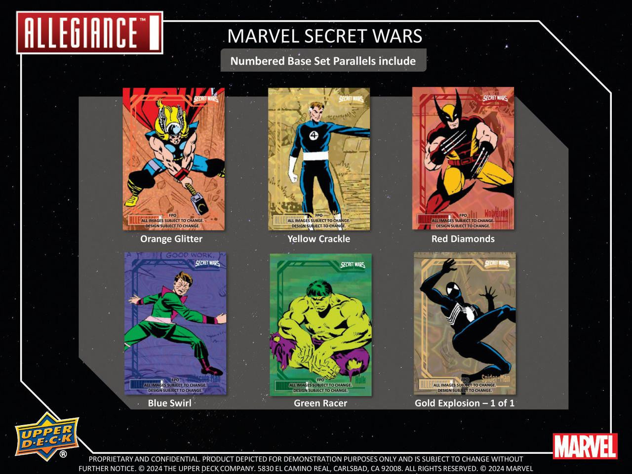 2024 Upper Deck Marvel Allegiance Secret Wars 1984 Hobby Box