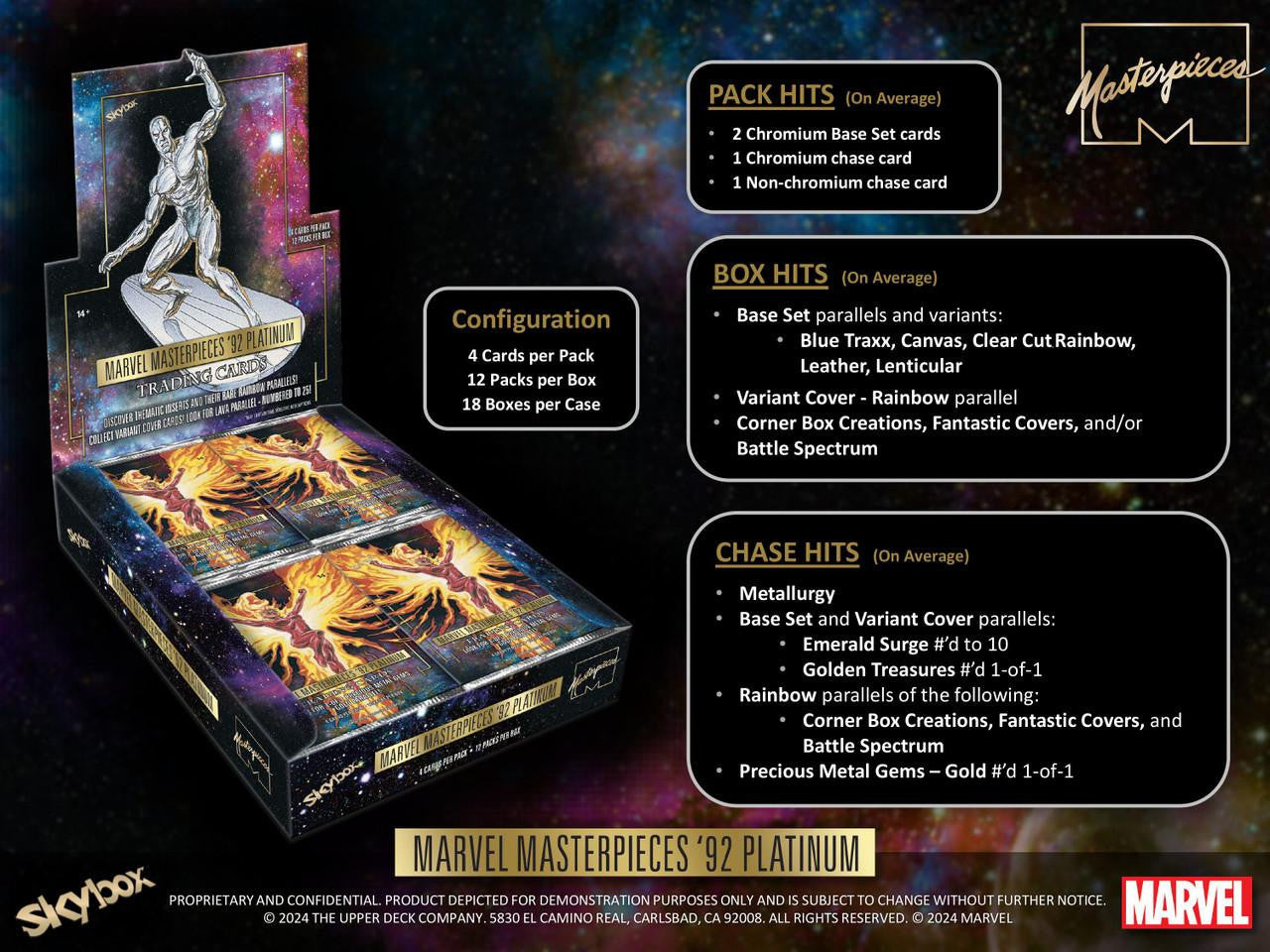 2024 Upper Deck Marvel Masterpieces '92 Platinum Hobby Case (18)