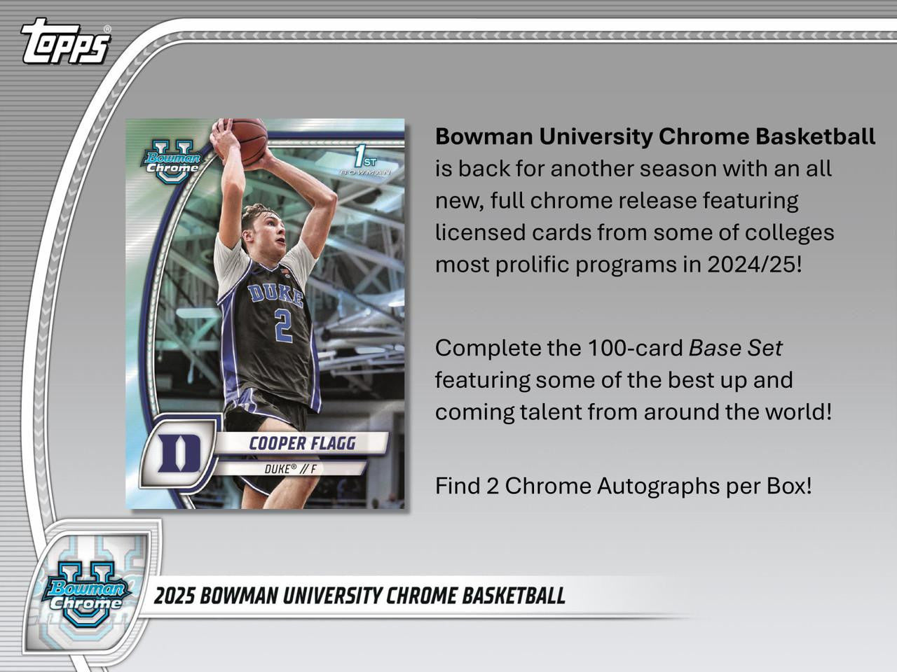 2024/25 Bowman University Chrome Basketball Hobby Box