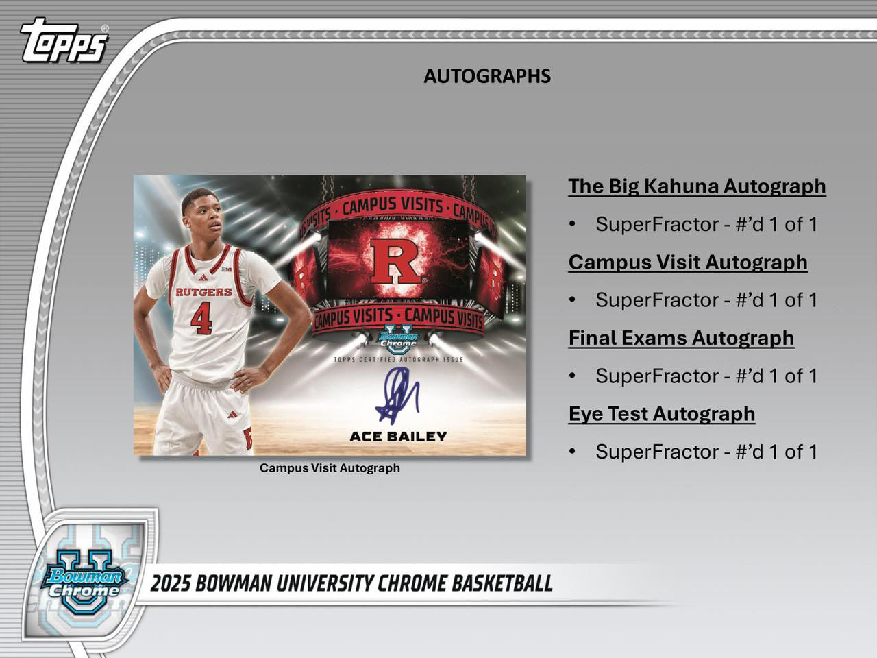 2024/25 Bowman University Chrome Basketball Hobby Box