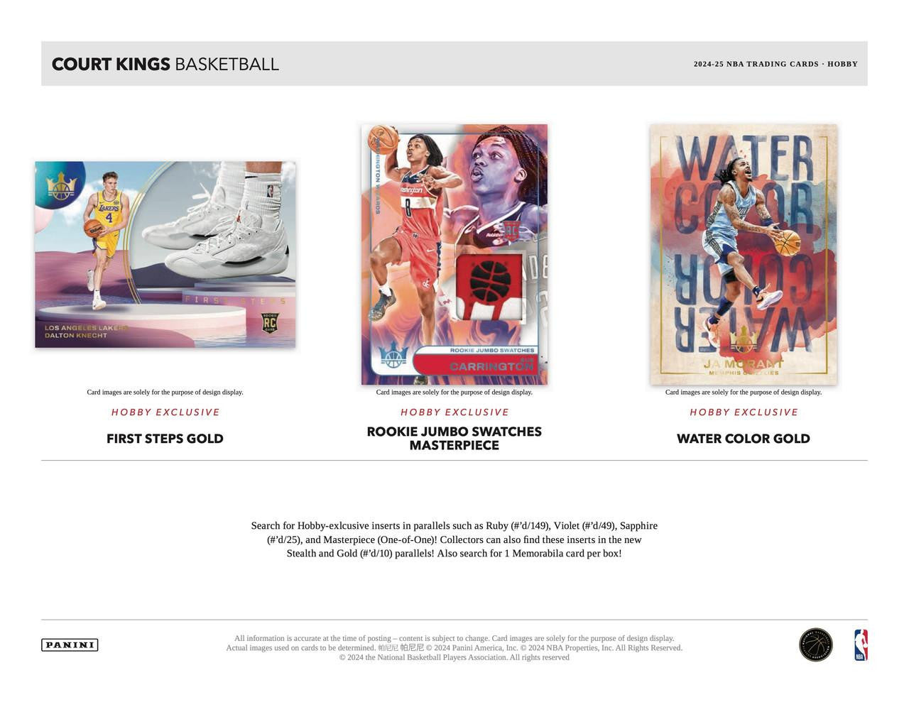 2024/25 Panini Court Kings Basketball Hobby Box