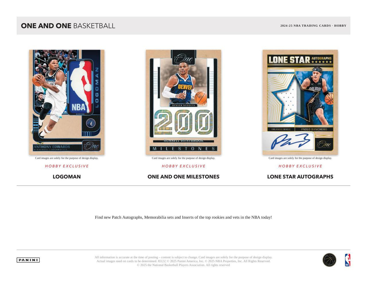 2024/25 Panini One and One Basketball Hobby Box