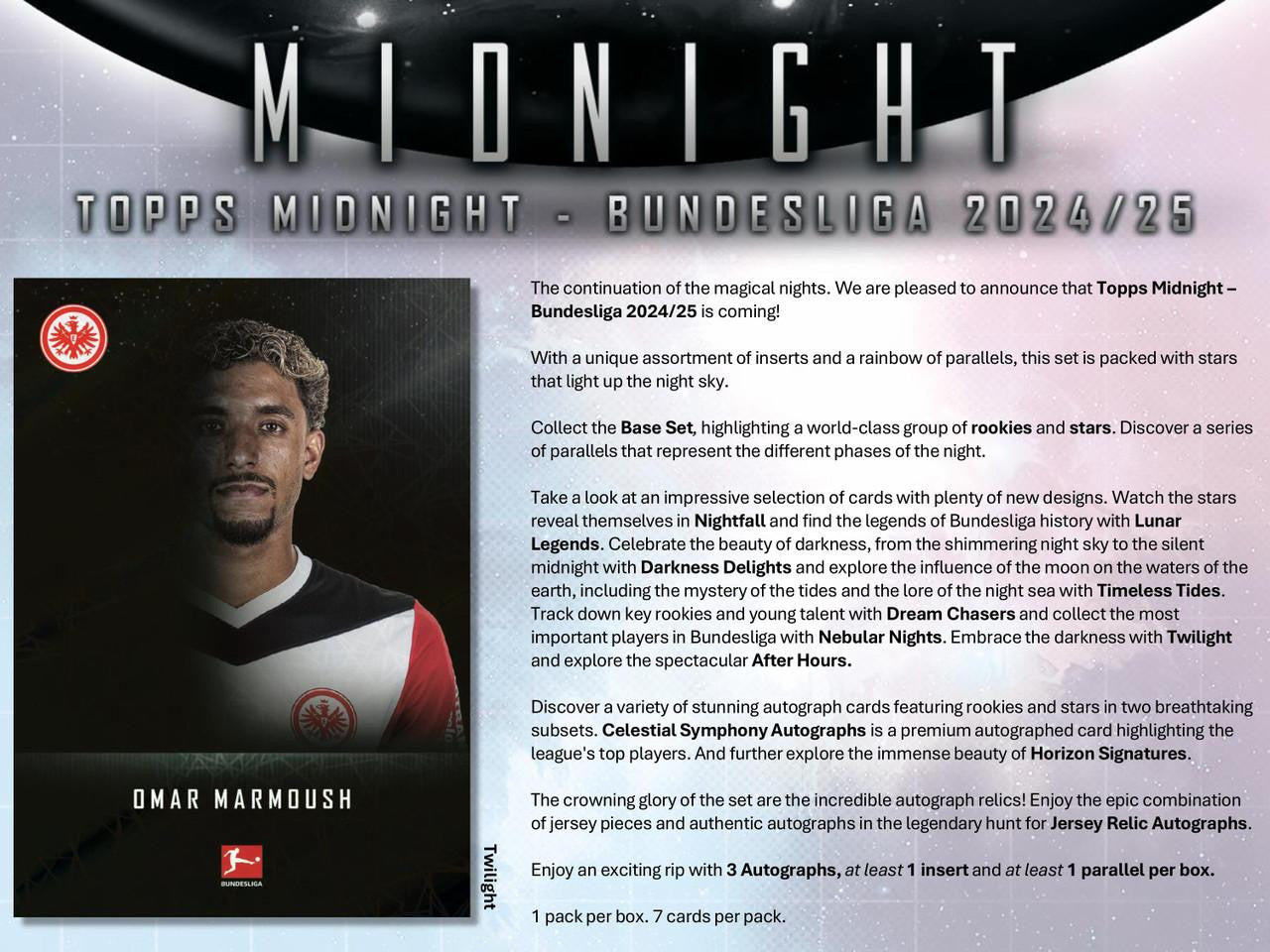 2024/25 Topps Midnight Bundesliga Soccer Hobby Box