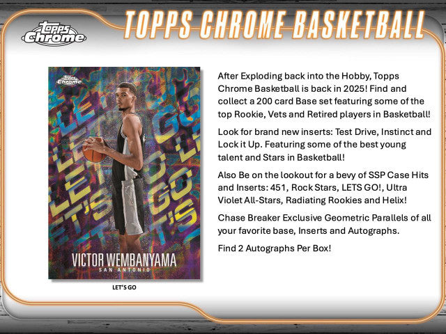 2024/25 Topps Chrome Basketball Breaker's Delight Box