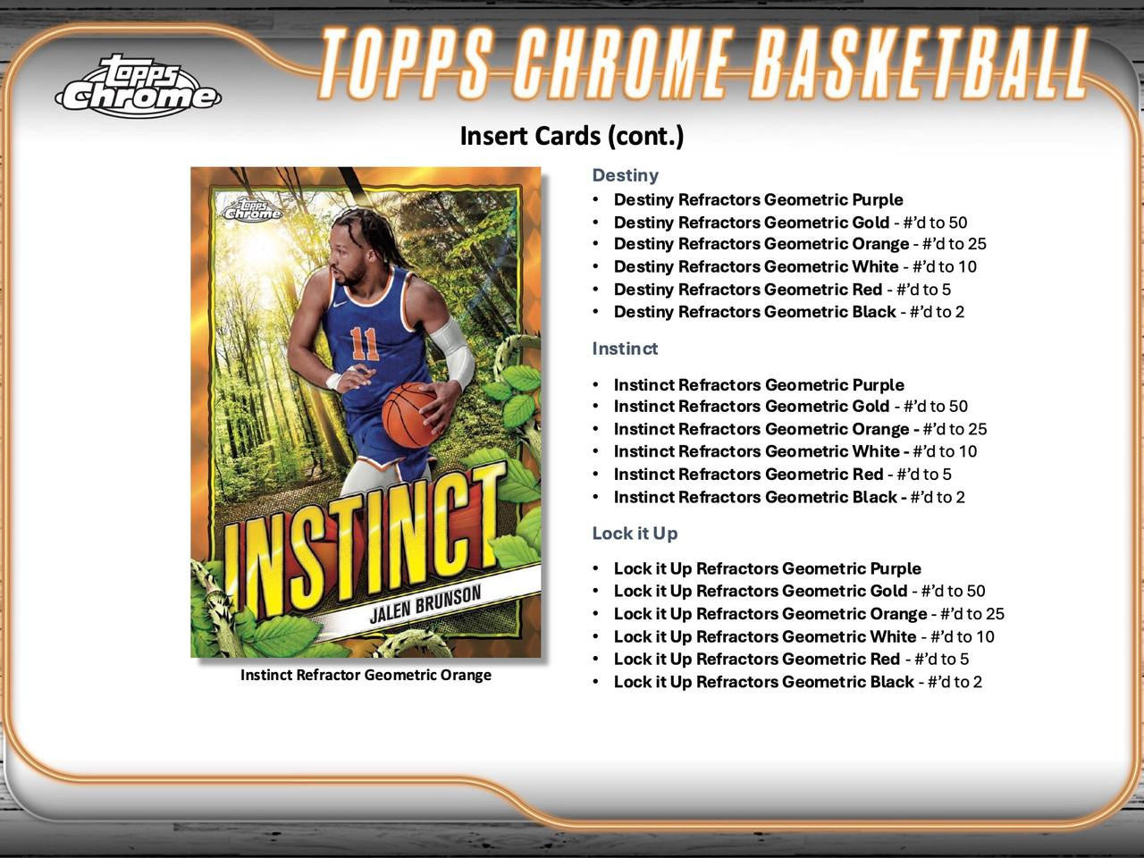 2024/25 Topps Chrome Basketball Breaker's Delight Box
