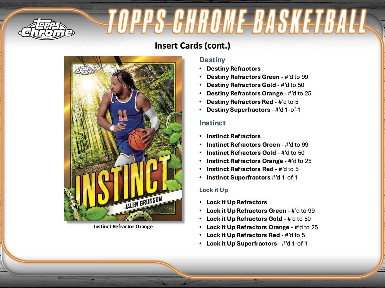 2024/25 Topps Chrome Basketball Hobby Box