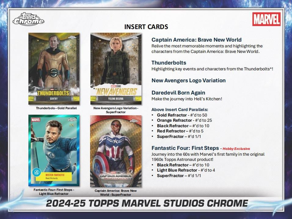2024/25 Topps Marvel Studios Chrome Blaster Box