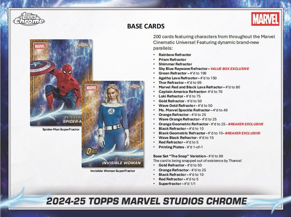 2024/25 Topps Marvel Studios Chrome Blaster Box