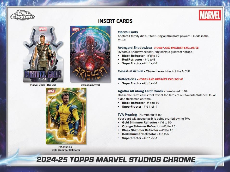 2024/25 Topps Marvel Studios Chrome Blaster Box