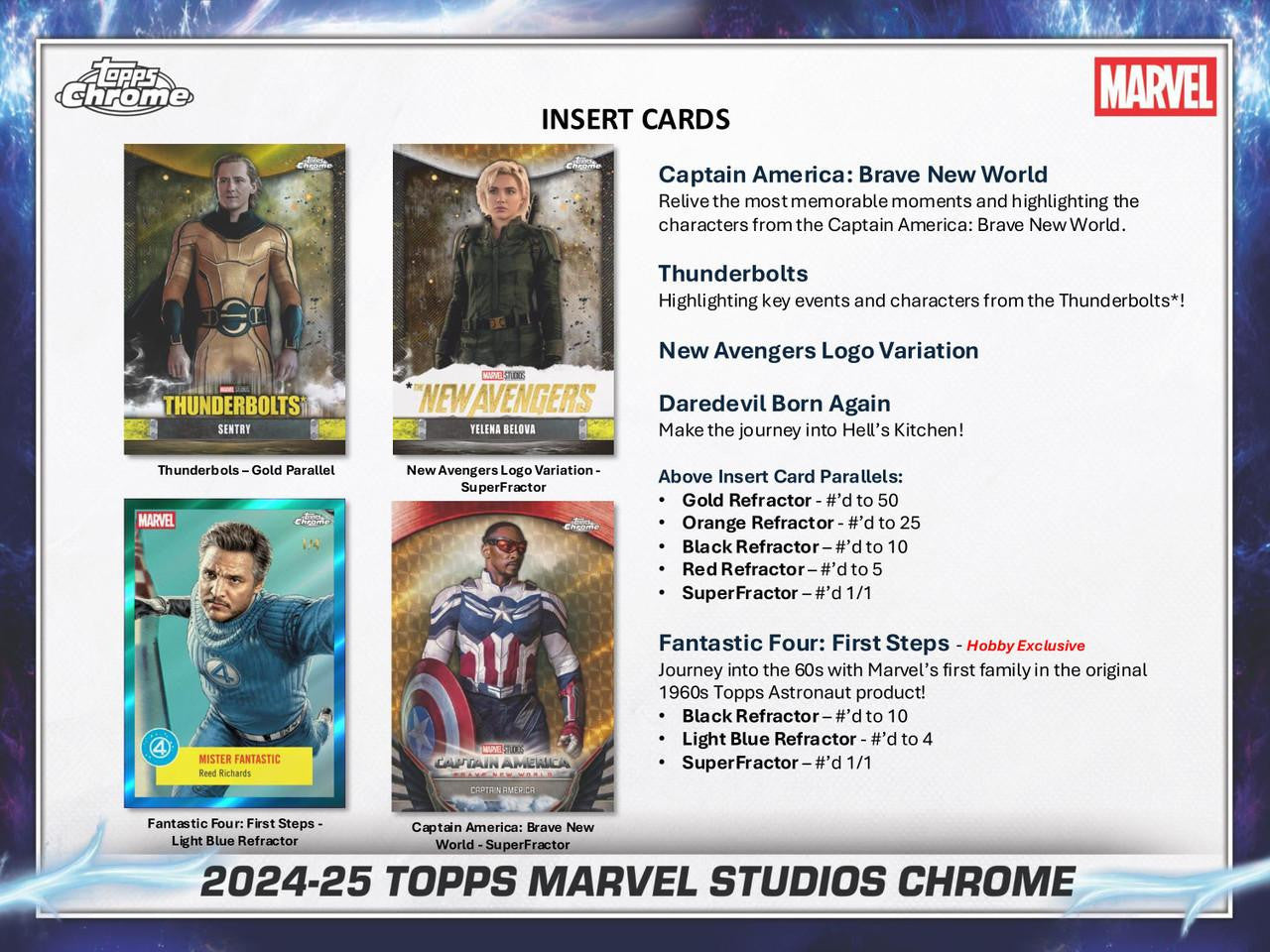 2024/25 Topps Marvel Studios Chrome Hobby Box