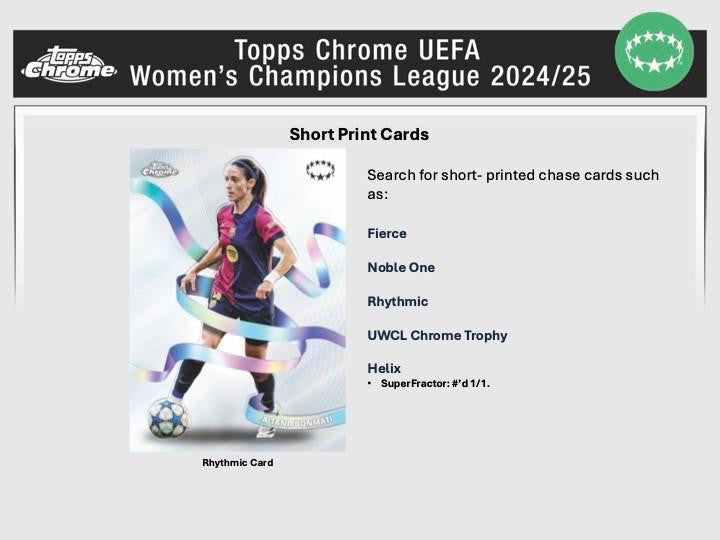 2024/25 Topps Chrome UEFA Women's Champions League Soccer Hobby Box