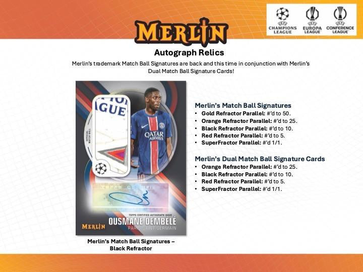 2024/25 Topps UEFA Club Competitions Merlin Chrome Soccer Hobby Box