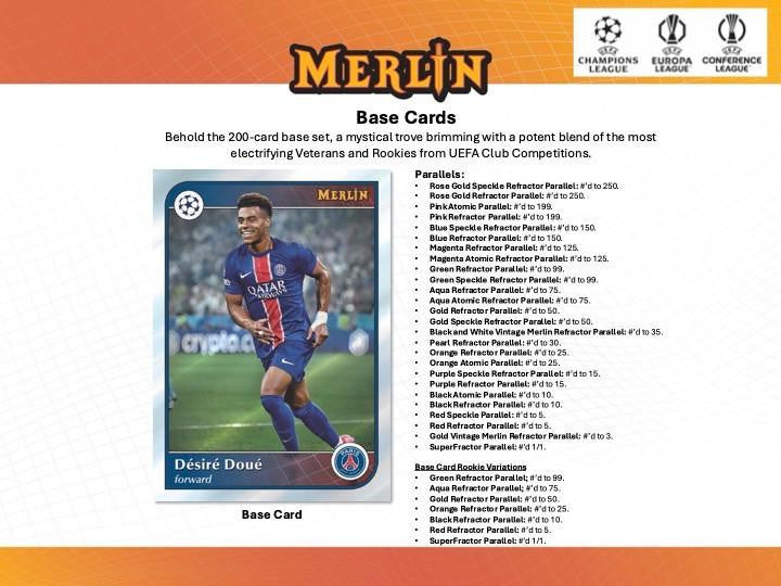 2024/25 Topps UEFA Club Competitions Merlin Chrome Soccer Hobby Box