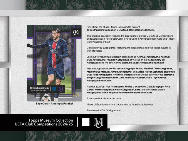 2024-25 Topps UEFA Club Competitions Museum Collection Soccer Hobby Box