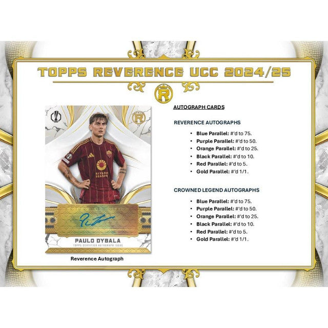 2024/25 Topps UEFA Club Competitions Reverence Soccer Hobby 4-Box Case