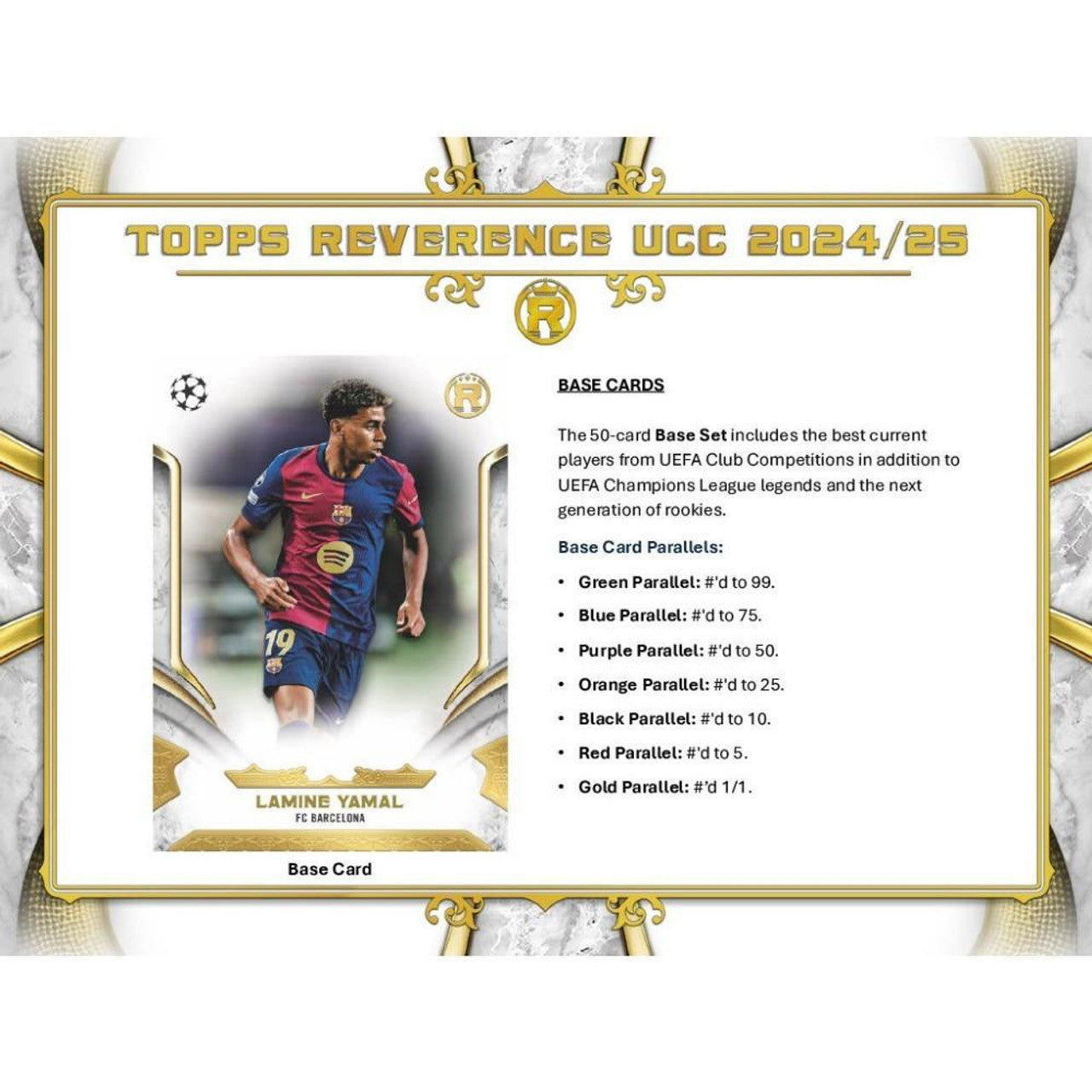 2024/25 Topps UEFA Club Competitions Reverence Soccer Hobby 4-Box Case