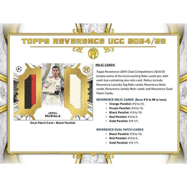 2024/25 Topps UEFA Club Competitions Reverence Soccer Hobby 4-Box Case