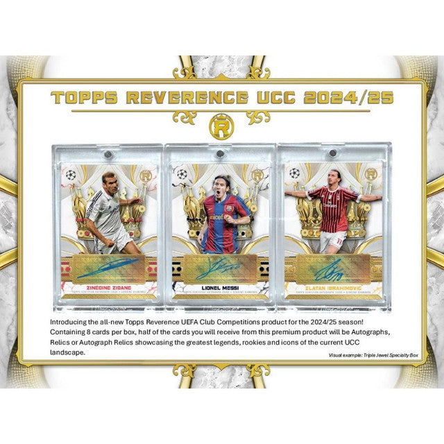 2024/25 Topps UEFA Club Competitions Reverence Soccer Hobby 4-Box Case