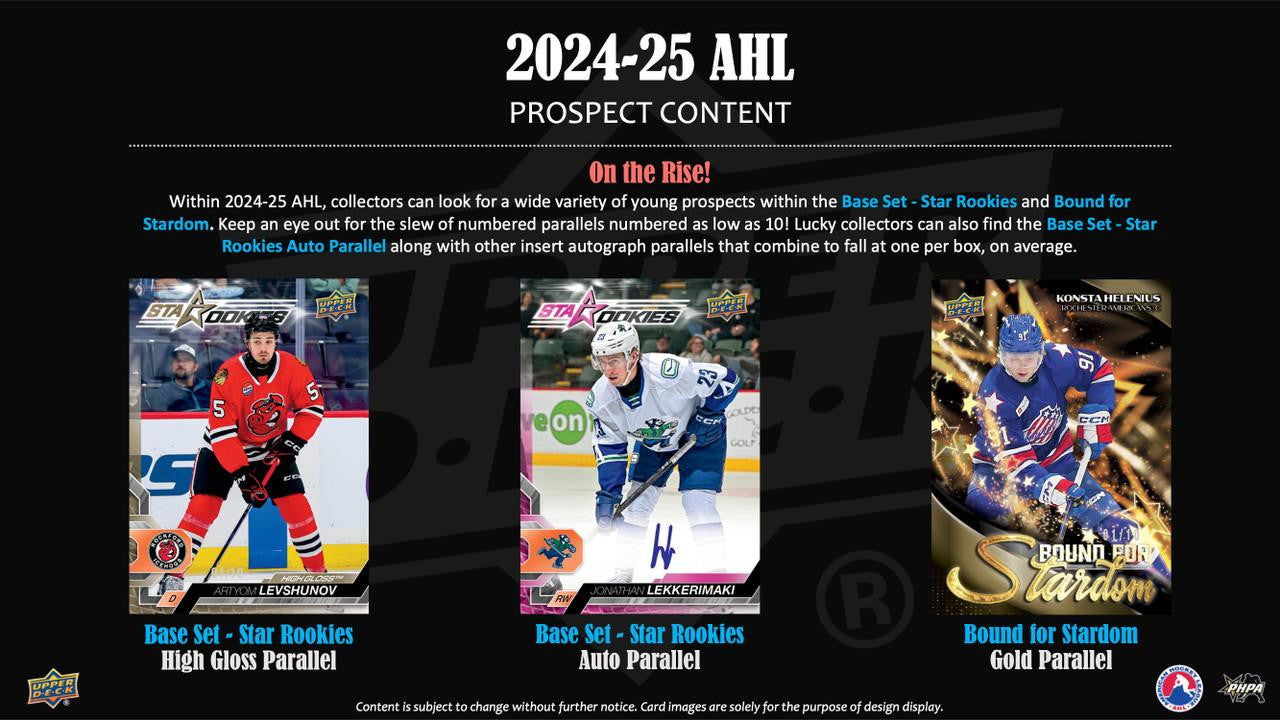 2024/25 Upper Deck AHL Hockey Hobby Box