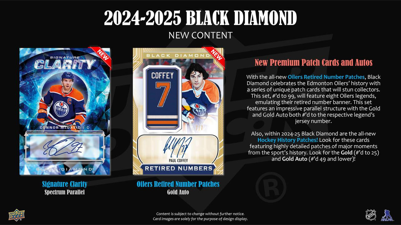 2024/25 Upper Deck Black Diamond Hockey Hobby Box