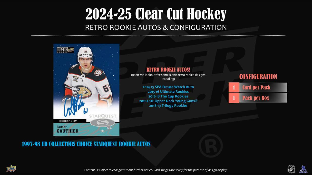 2024/25 Upper Deck Clear Cut Hockey Hobby Case (30)