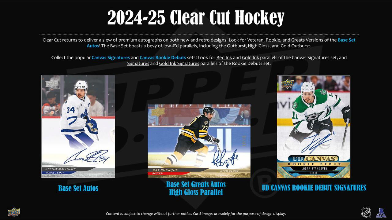 2024/25 Upper Deck Clear Cut Hockey Hobby Box