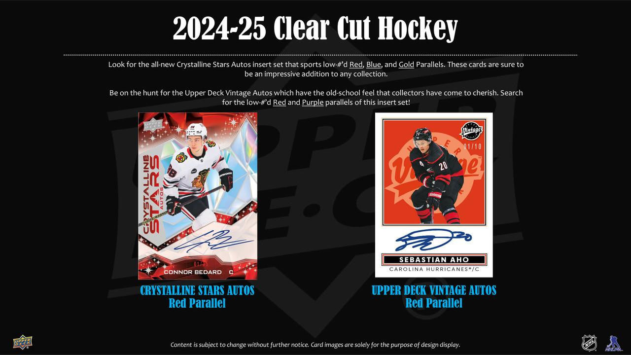 2024/25 Upper Deck Clear Cut Hockey Hobby Case (30)