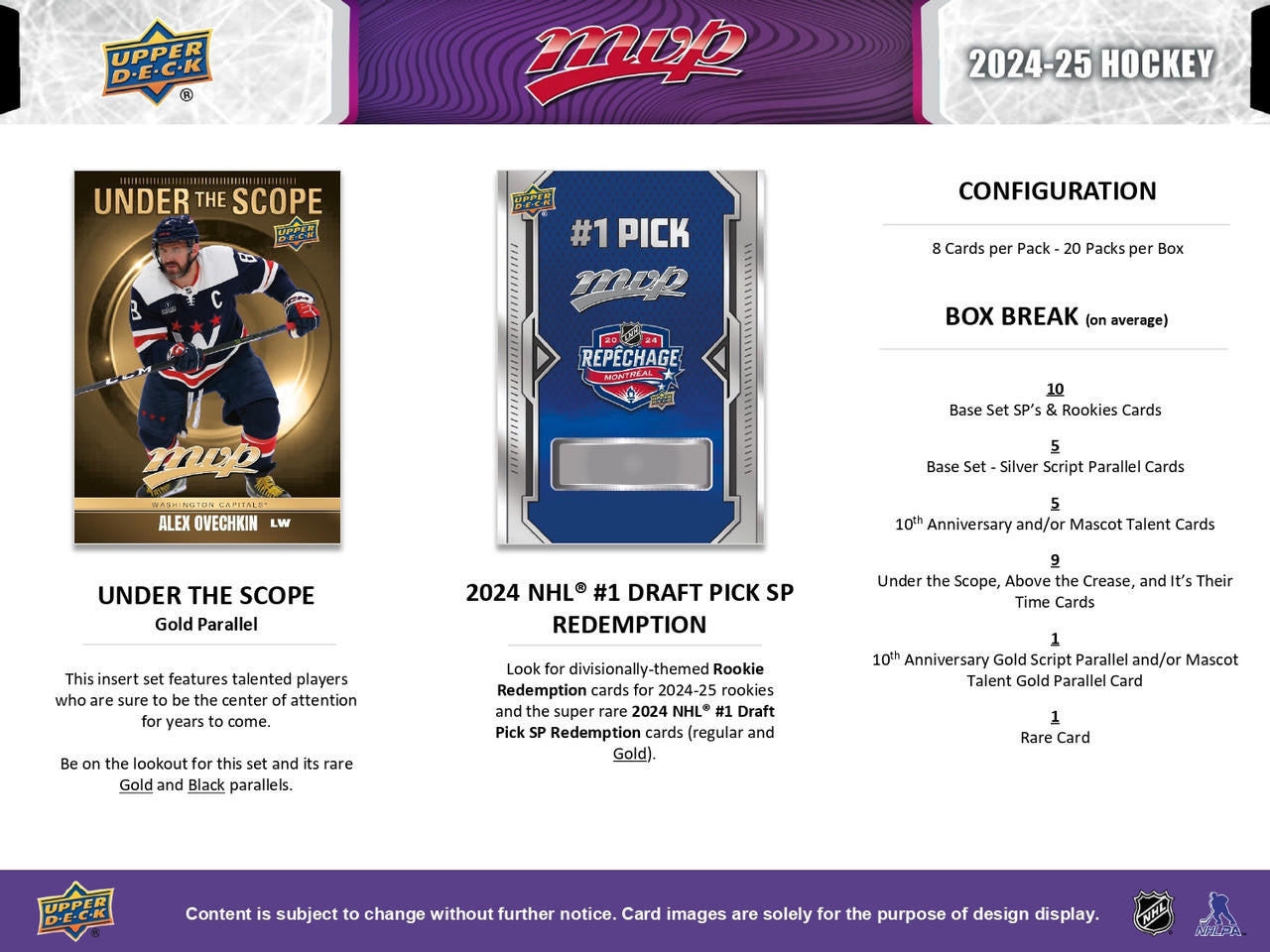 2024/25 Upper Deck MVP Hockey Hobby Case (20)