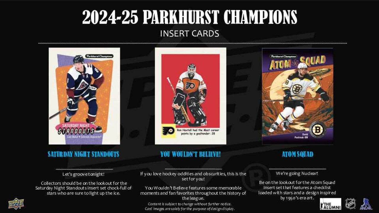 2024/25 Upper Deck Parkhurst Champions Hockey Hobby Box