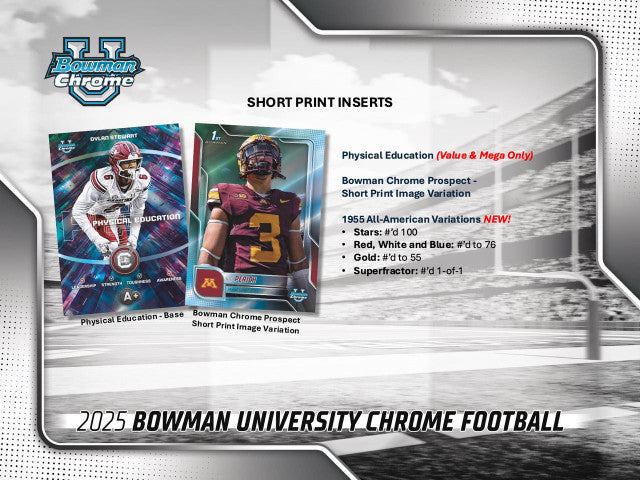 2025 Bowman University Chrome Football Blaster Box