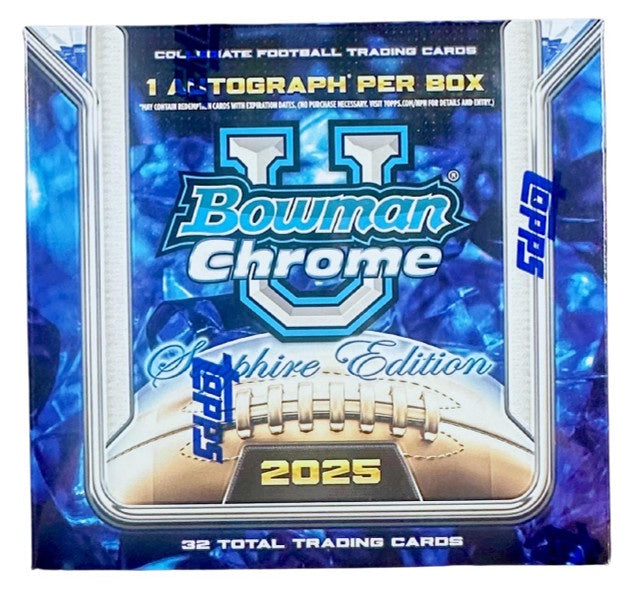 2025 Bowman University Chrome Football Sapphire Edition Hobby Box