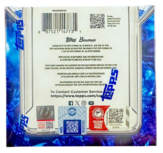 2025 Bowman University Chrome Football Sapphire Edition Hobby Box
