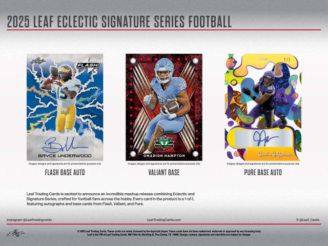 2025 Leaf Eclectic Signature Series Football Hobby Box